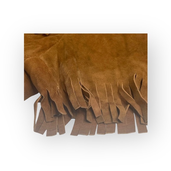 new One Teaspoon 𖤐 Morrison Festival Boho Fringed Suede Shorts 𖤐 Tan 𖤐 S 8AU - Picture 5 of 16